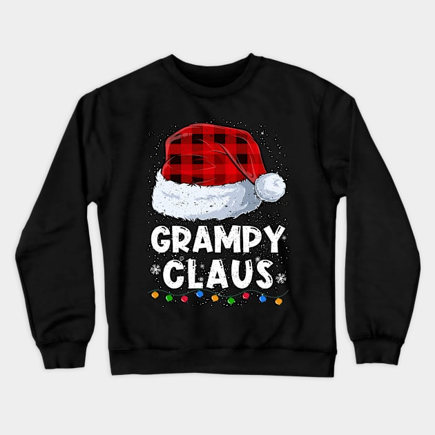 Grampy Claus Red Plaid Christmas Santa Family Matching Pajama Crewneck Sweatshirt by tabaojohnny